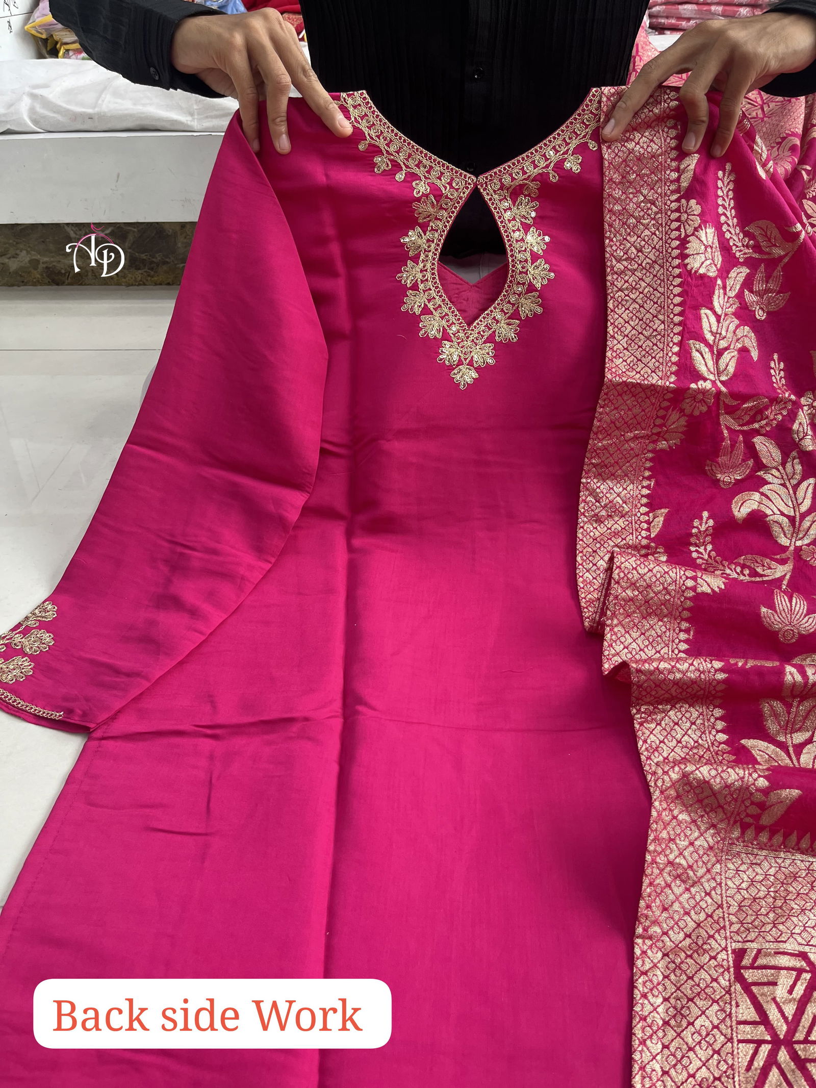 Akshar Designer Chanderi Silk Kurti With Bottom Dupatta Wholesale Price In Surat
